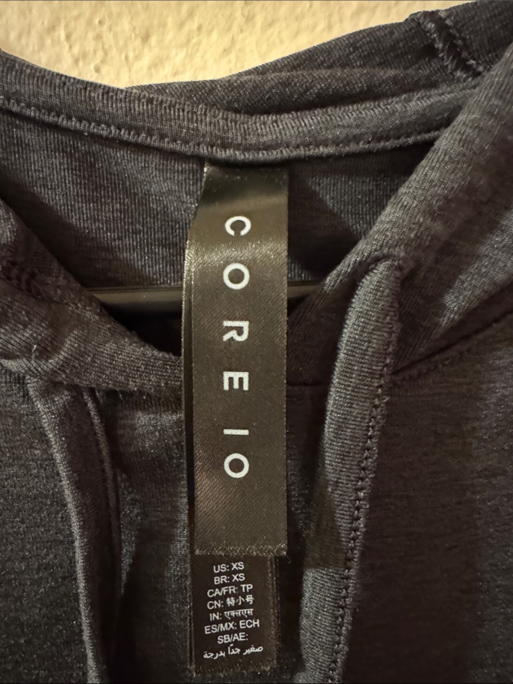Casual Black Crewneck Short-Sleeve Hooded Dress - Picture 2 of 4